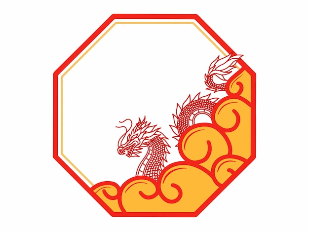 Chinese Nieuwjaar Dragon Frame achtergrond