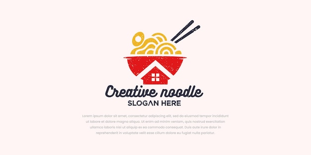 Chinese noodle vector logo ontwerp restaurant logo ontwerp Sjabloon noodle pictogram ramen pictogram Noodle