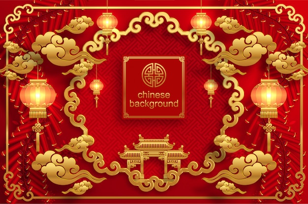 Chinese oriental wedding background