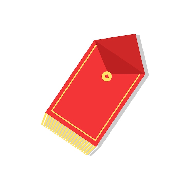 Vector chinese red ang pao illustration. chinese red pocket enpelove