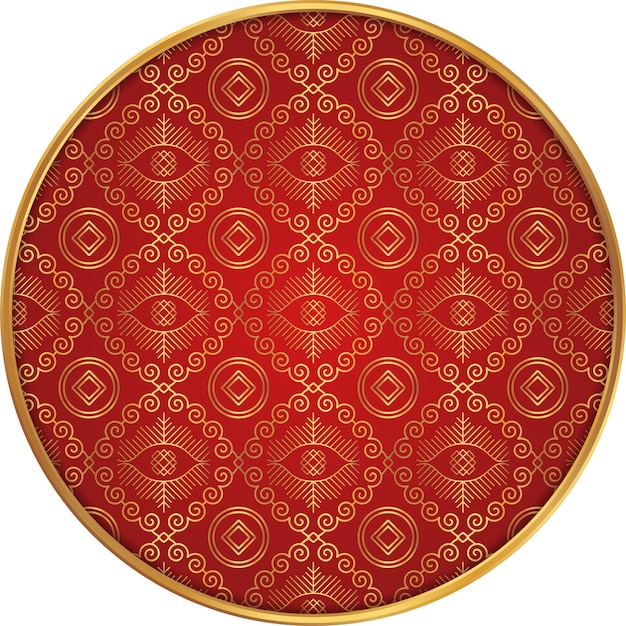 Premium Vector | Chinese round decoration chinese pattern circle luxury ...