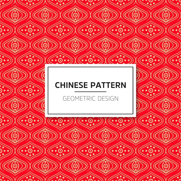 Vector chinese seamless pattern. bright vector background with red ornament. decoration  traditio