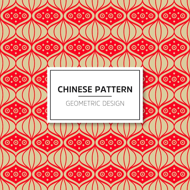 Chinese seamless pattern. vector background red ornament. decoration with traditional chin