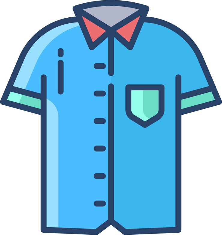 Вектор китайская иллюстрация линейного цветового вектора shirtsolid