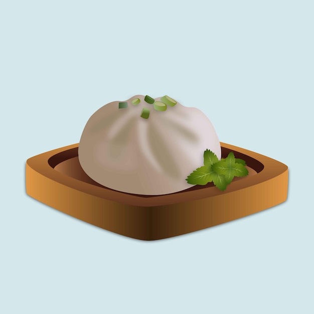 chinese steamed buns illustration