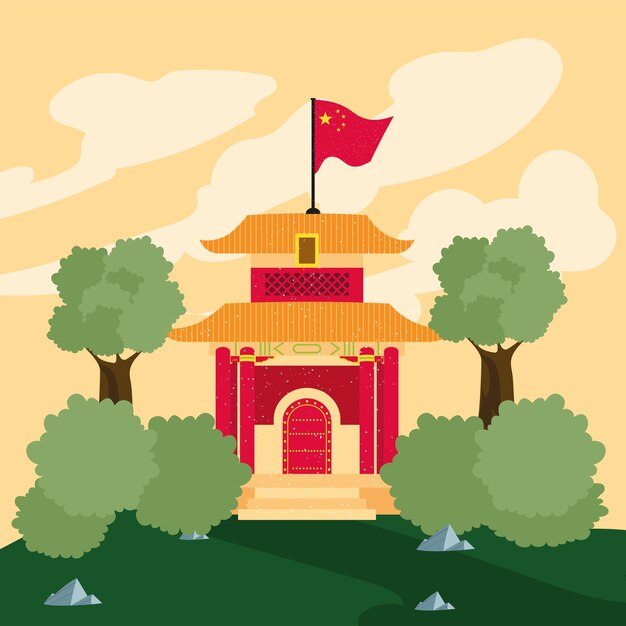 Chinese tempel in openlucht