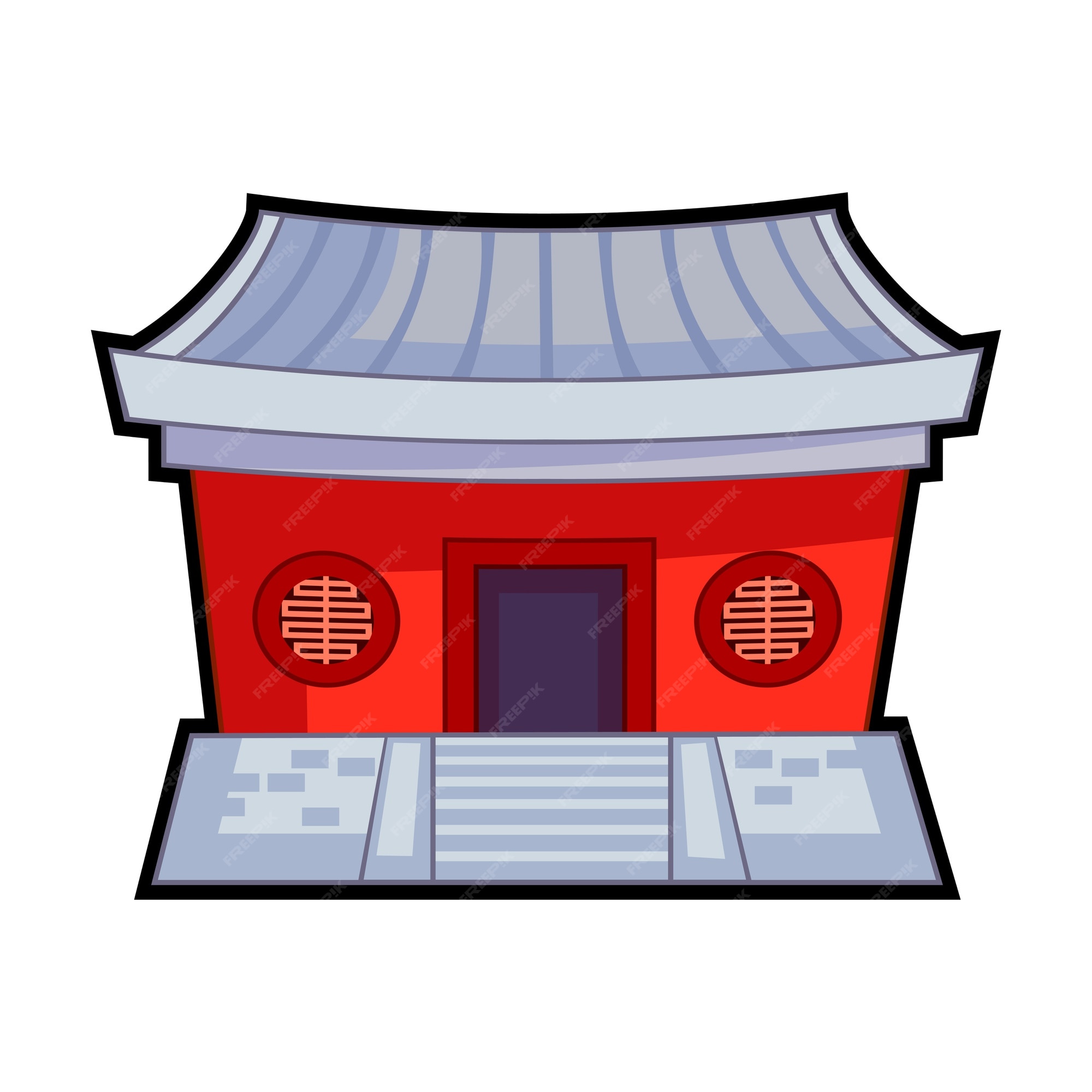Premium Vector | Chinese temple cartoon Premium Vector | Chinese temple cartoon
