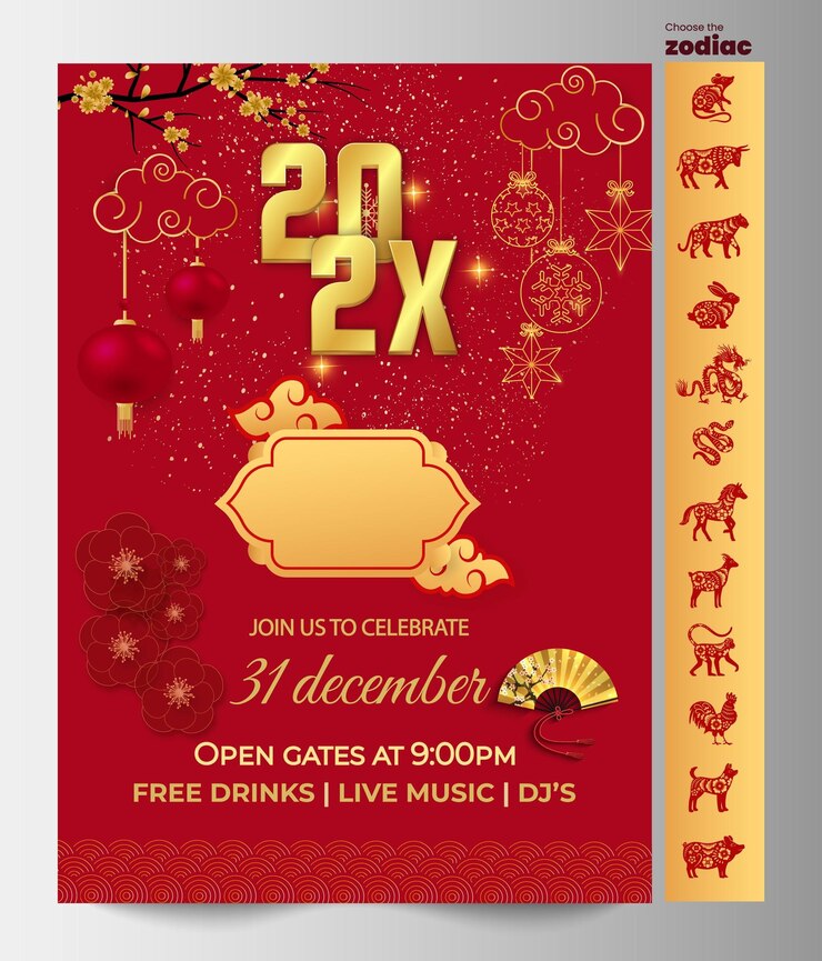 Vector chinese or tet vietnam happy new year template design nam moi