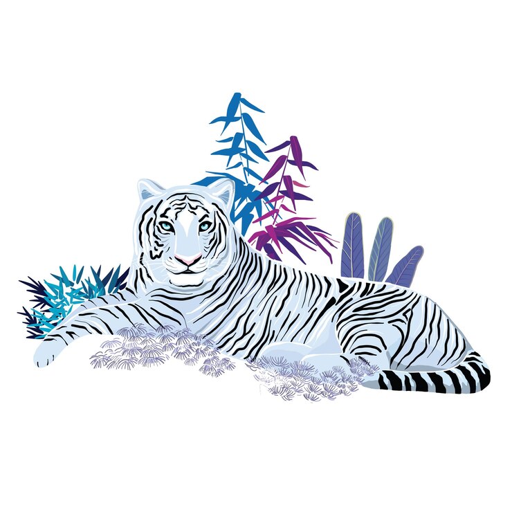 Vector chinese tiger new year asian animal predator