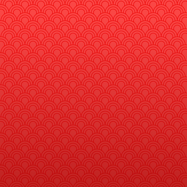 chinese traditional background with waves in red color for new year celebration