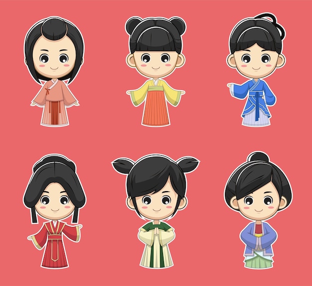 Vector chinese traditional cloth