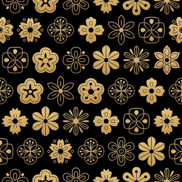 Chinese traditional flowers seamless pattern Oriental ornament background