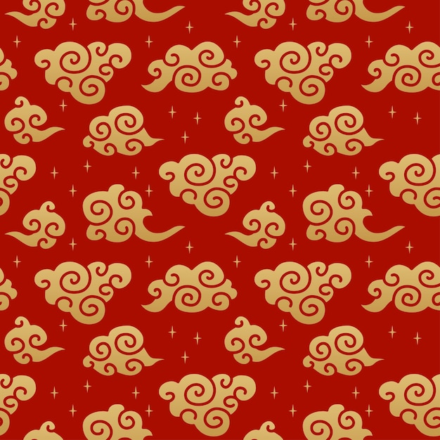 Chinese traditional oriental ornament background clouds pattern seamless