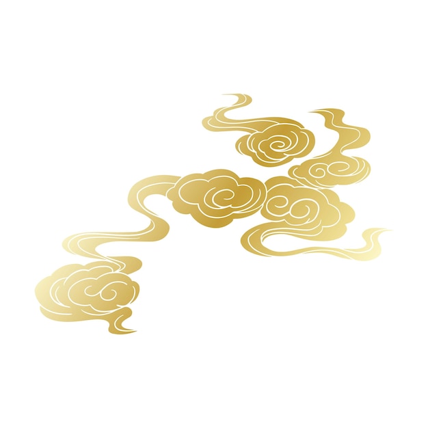 chinese traditional retro golden cloud