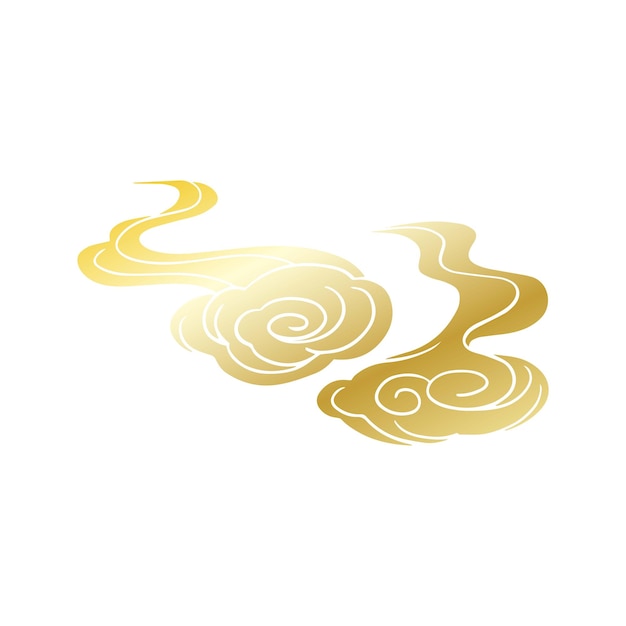 chinese traditional retro golden cloud