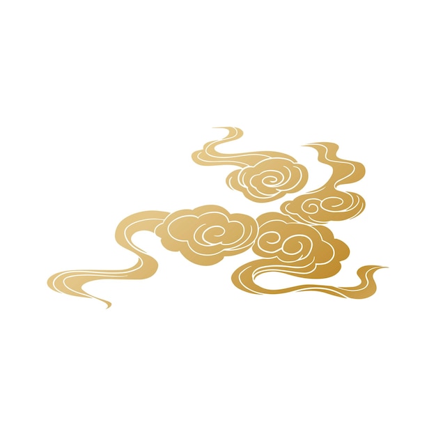 chinese traditional retro golden cloud