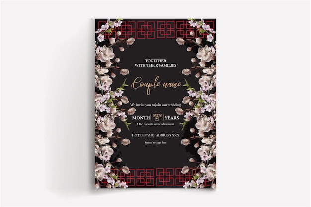 chinese wedding invitation templates