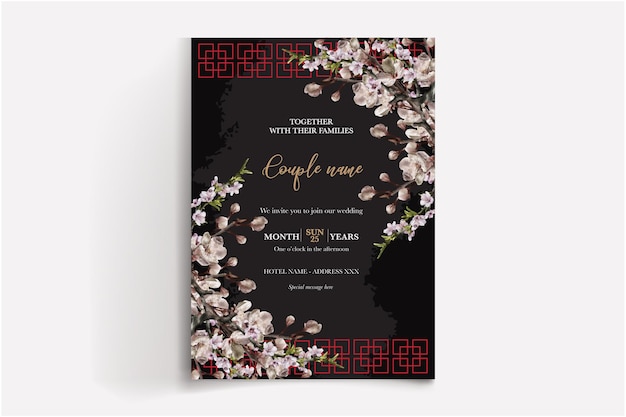 chinese wedding invitation templates