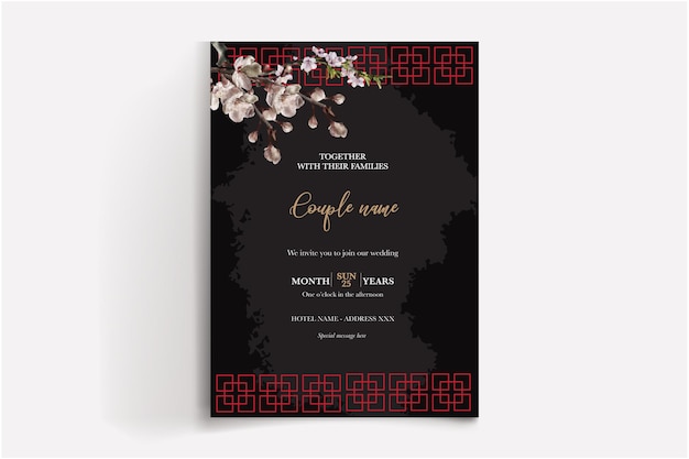 chinese wedding invitation templates