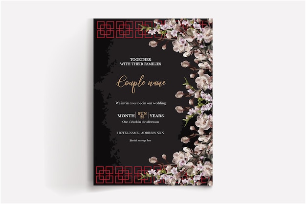 chinese wedding invitation templates