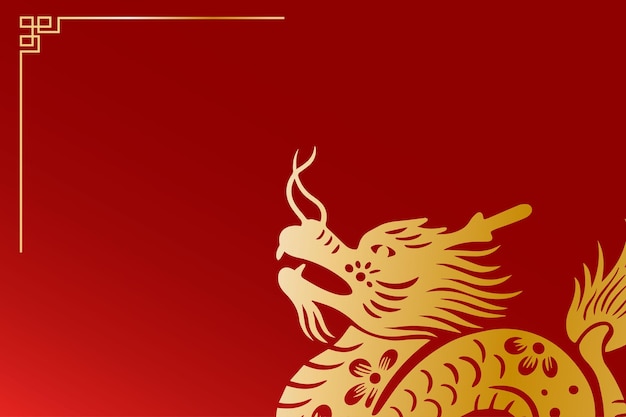 chinese year of the dragon background material