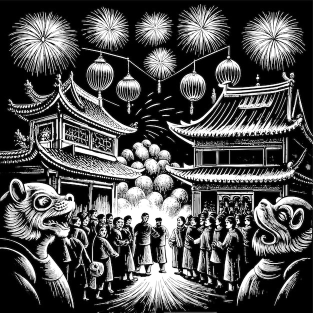 Вектор Китайский год культуры дракона художественные произведения, нарисованные вручную талисман, персонаж мультфильма, наклейка, икона, концепция