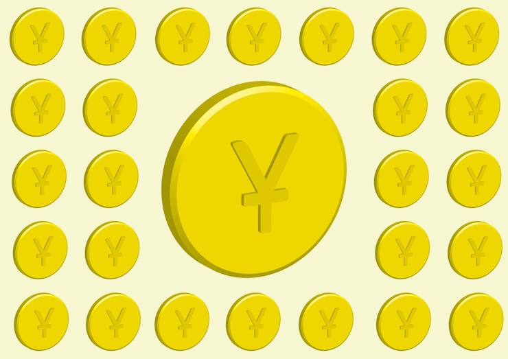 Vector 중국 위안 화폐 동전 패턴 배경 디자인