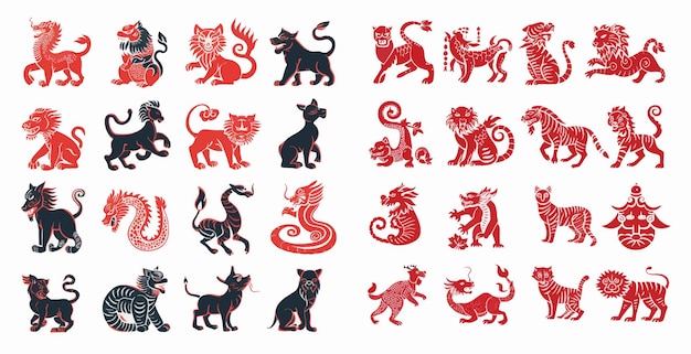 Chinese Zodiac Nieuwjaar tekens