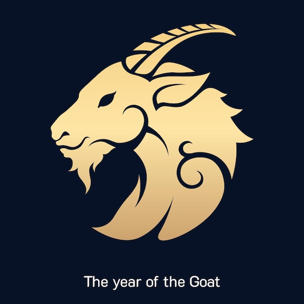 Vector chinese zodiac sign year of the goat