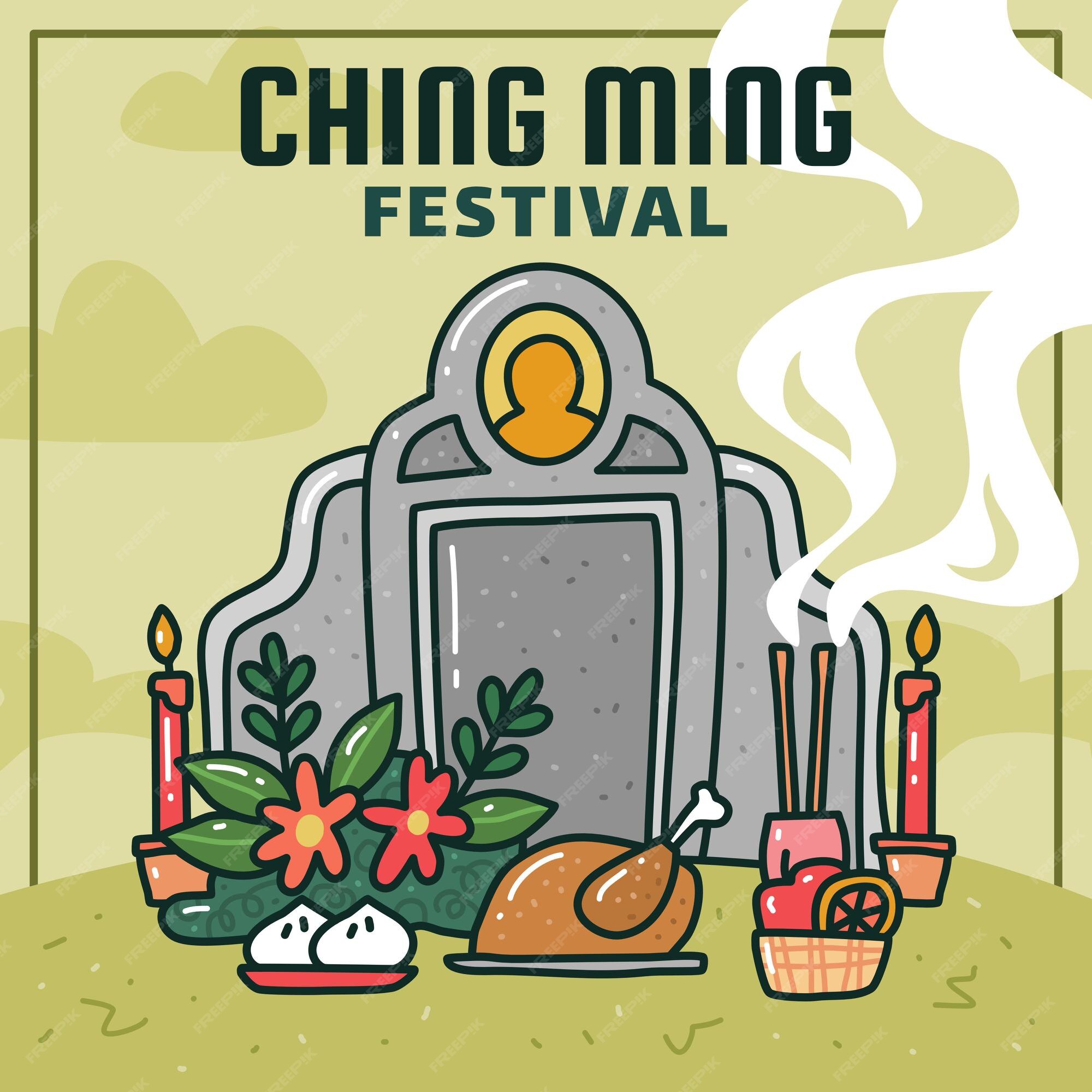 Premium Vector Ching ming festival or tomb sweeping day