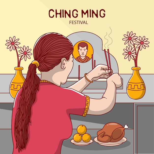 Premium Vector Ching ming festival