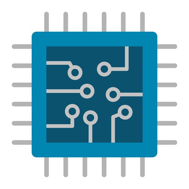 Vettore iconica del chip