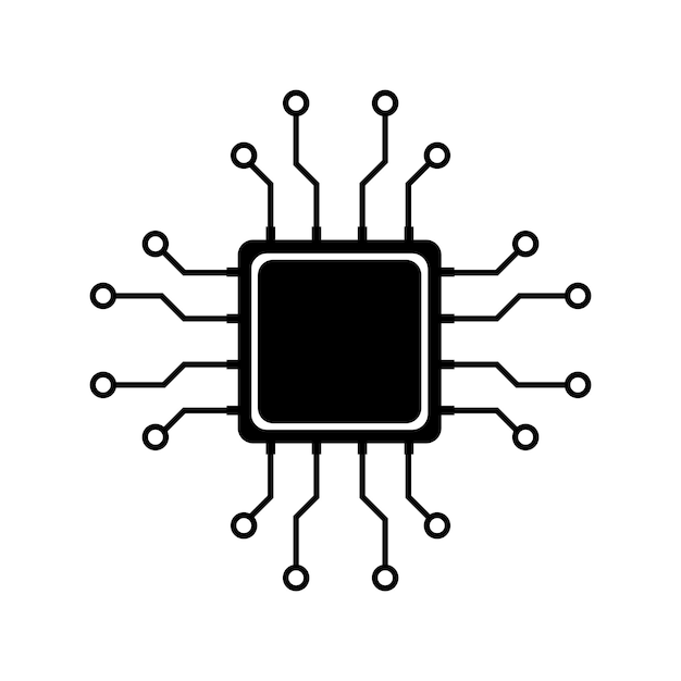 Chip processor vector logo