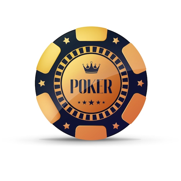 Vector chip voor poker, gokken, casino