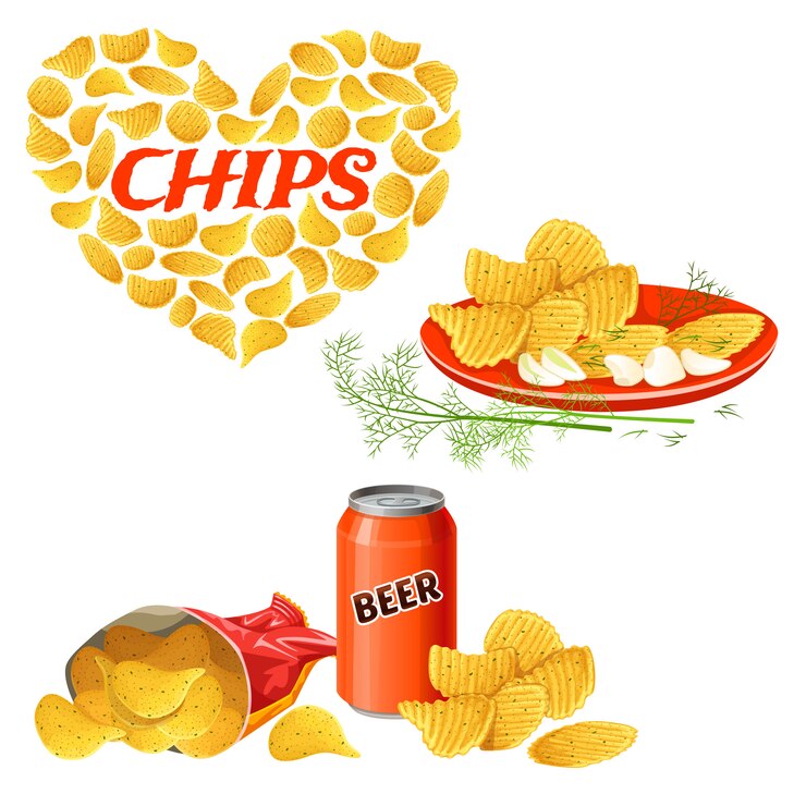 Vector chips set.