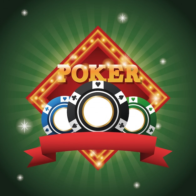 Chips voor het ontwerp van poker en casinospel