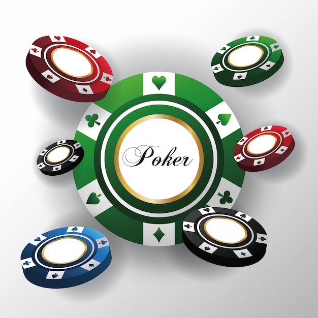 Chips voor poker en casinospel