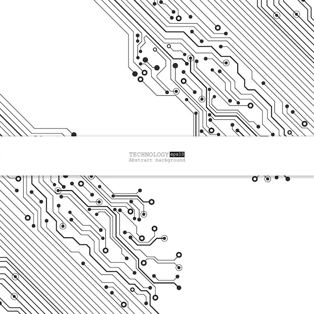 chipset printplaat abstracte technische achtergrond met technologische elementen