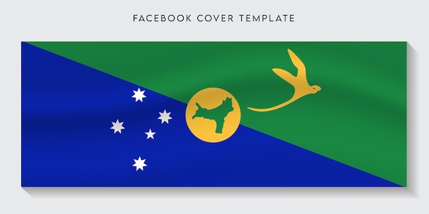 Chiristmas island country flag facebook cover background