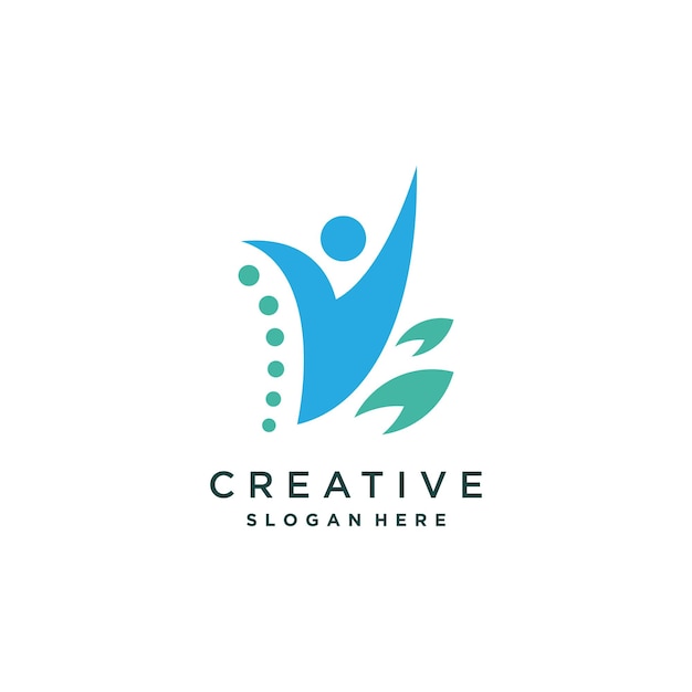 Chiropractic logo design concept with modern style