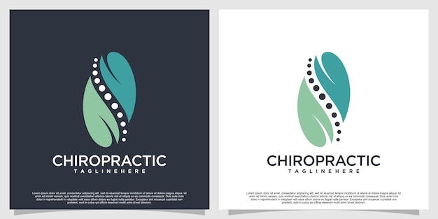 Vettore design del logo chiropratico per la salute della massoterapia vettore premium parte 3