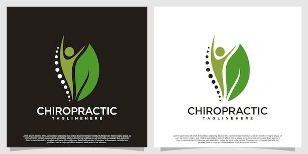 Chiropractic logo design for massage theraphy health Premium Vector part 6