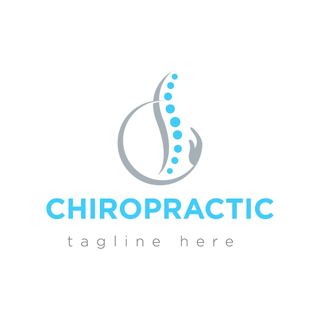 Vector chiropractic logo design template