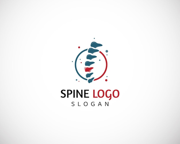 Chiropractic logo design templateHuman spine symbol for medical logo