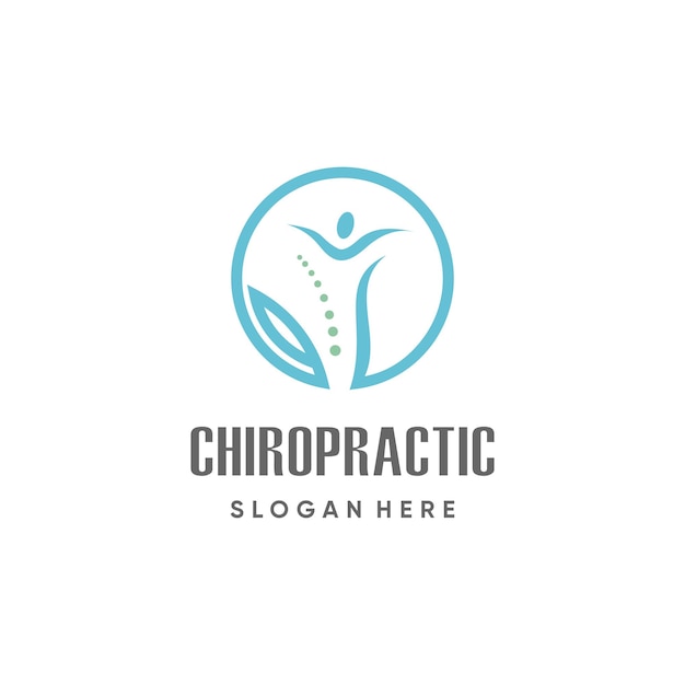Chiropractic 的標誌設計 獨特的想法概念