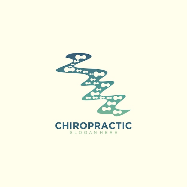 Chiropractic logo design vector icon for business with creative concept idea