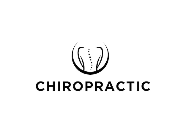 Chiropractic logo design vector illustration