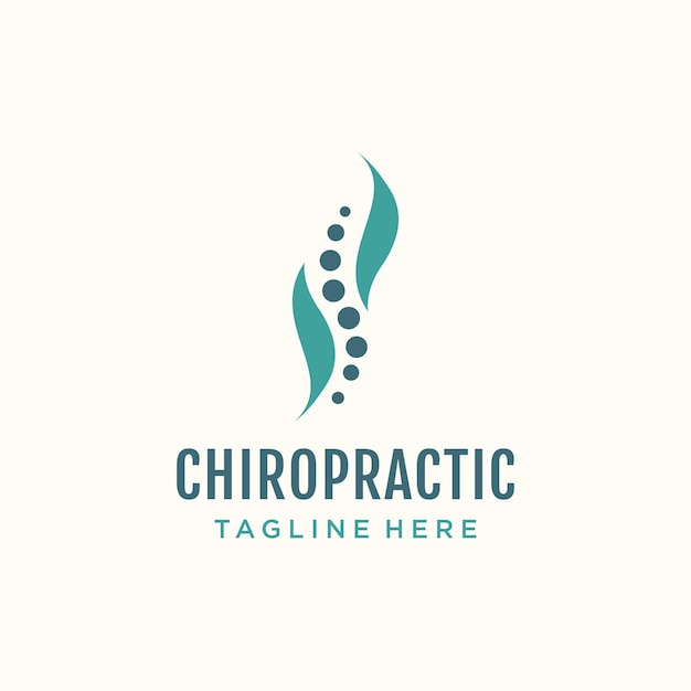 Vector chiropractic logo icon with modern concept design premium vector