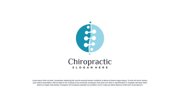 Vector chiropractic logo for massage and business with creative element concept premium vector