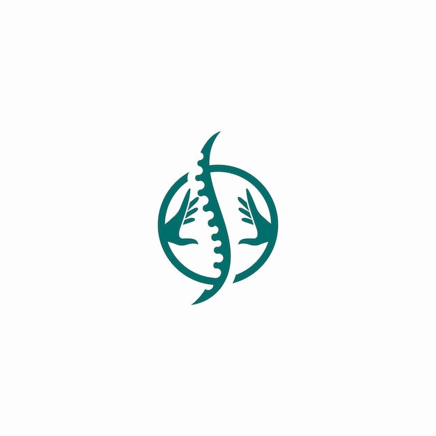 chiropractic logo vector icon illustration